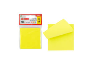 80 Notas Adhesivas Amarillo Flúor 76x76mm