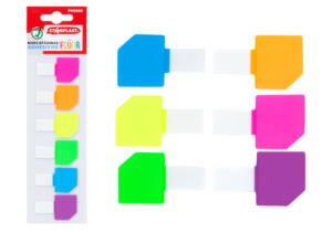 Separadores adhesivos flúor 6 colores forma polo