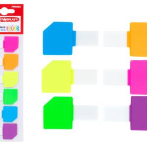 Separadores adhesivos flúor 6 colores forma polo