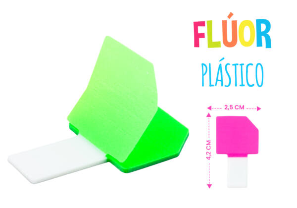 Separadores adhesivos flúor 6 colores forma polo