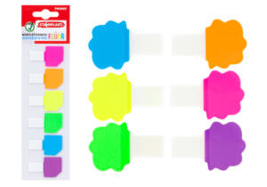 Separadores adhesivos flúor 6 colores forma nube
