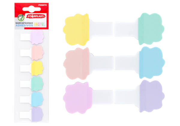 Marcapaginas Adhesivos Pastel  6 Colores