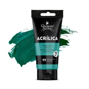 Pintura acrílica color verde esmeralda oscuro