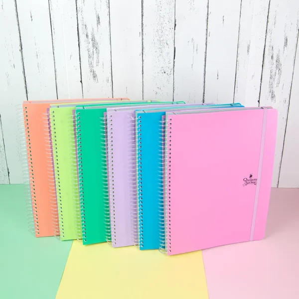 cuaderno A4 pastel tapa plástico 120 h 90 g