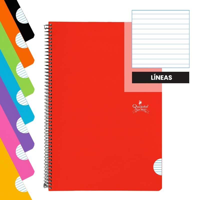 cuaderno a4 tapa normal 8 colores