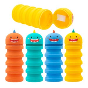 estuche portalápices silicona extensible una cremallera caras de monstruos